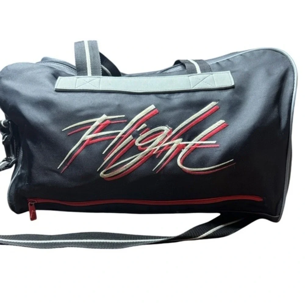 Vintage Nike Flight Duffle Bag 90s Embroidered Script Rare‎ OG Jordan Era